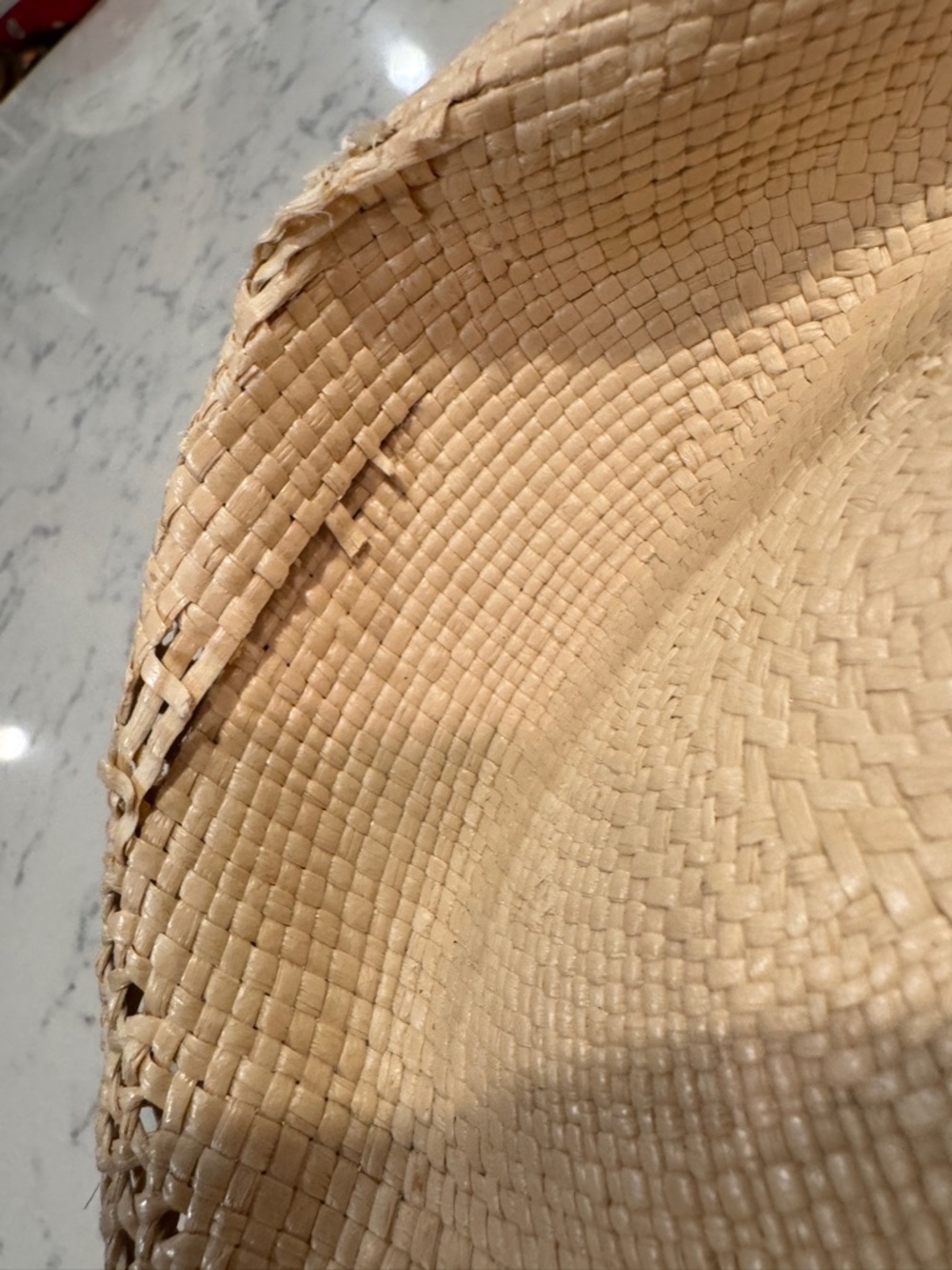 Stetson Natural Straw Hat with Leather Band - Picture 7 of 8